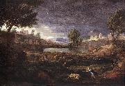 Nicolas Poussin, Strormy Landscape Pyramus and Thisbe